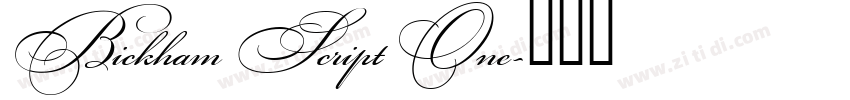 Bickham Script One字体转换